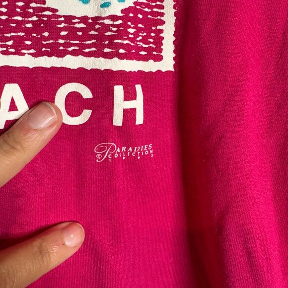 Vtg 1992 single stitch Daytona Beach pink tee - Picture 3 of 5